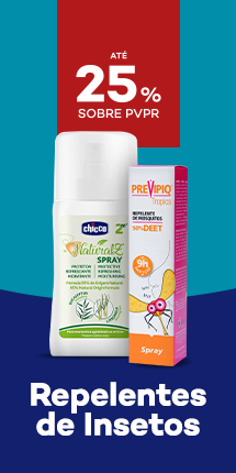 Produtos de Repelentes de Insectos com destaque promocional de até 25% sobre preço de Venda ao Público Recomendado
